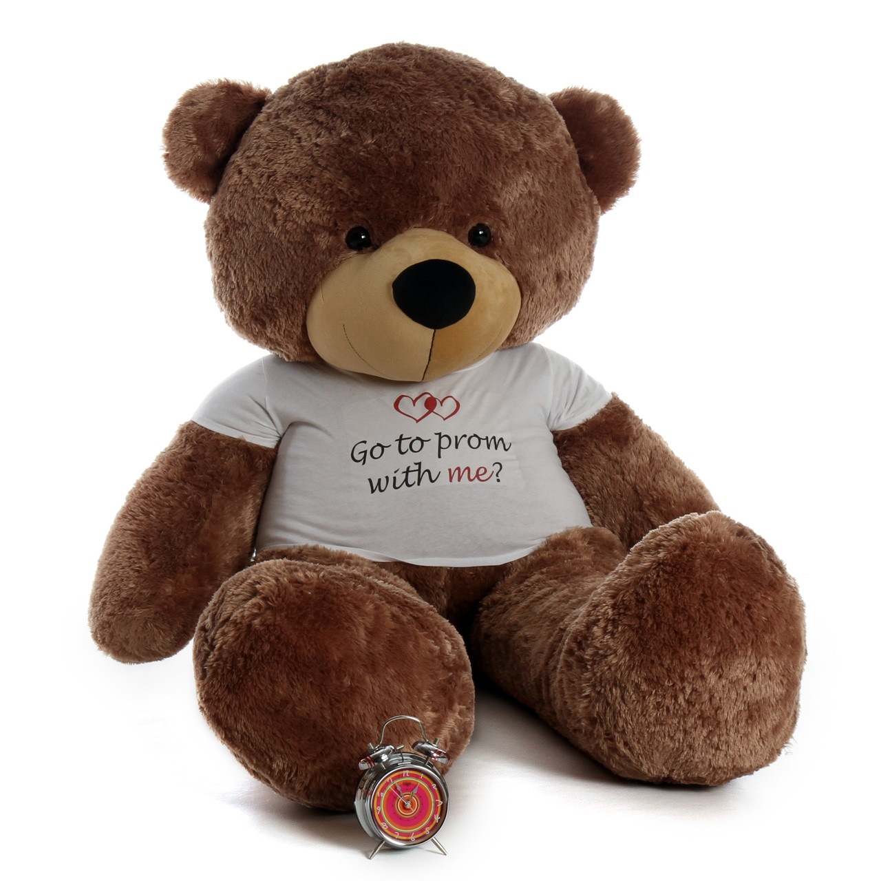Personalized “Go to prom with me” 72in Mocha Sunny Cuddles Teddy Bear