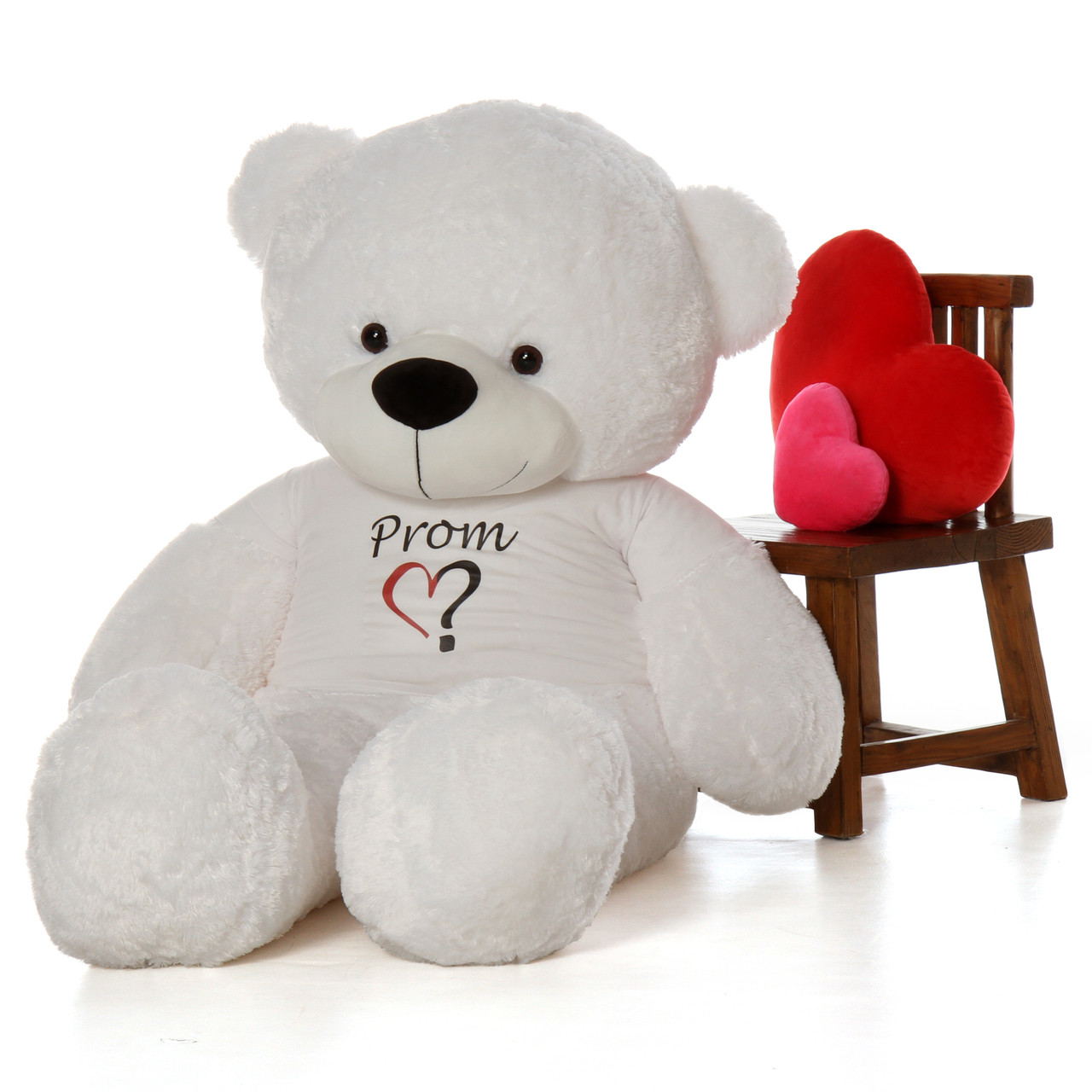 Life Size 72in Ask a Date To Prom Teddy Bear White Coco Cuddles from Giant Teddy