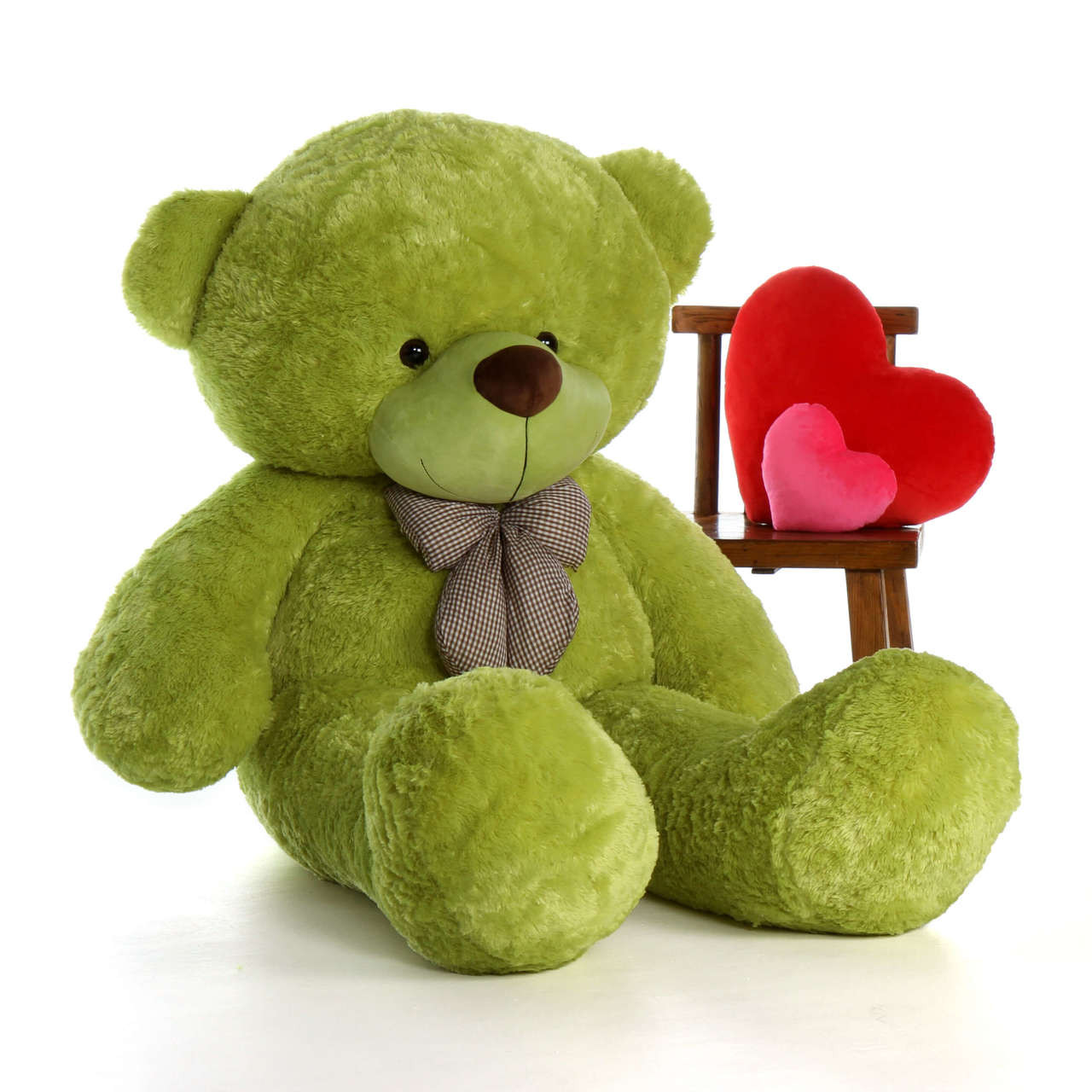 72in Ace Cuddles Lime Green Giant Teddy Bear Soft and Huggable