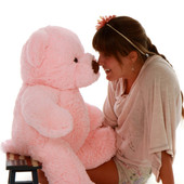 Super Soft and Cuddly 2.5 ft Pink Adorable Stuffed Chubs Giant Teddy Bear