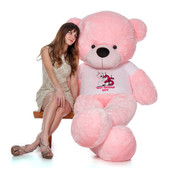 72in Pink Personalized Birthday Teddy Bear Birthday Gift from Giant Teddy Brand