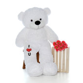 Adorable 5 Foot White Giant Teddy Bear with I love You Boxers