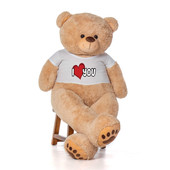 5ft giant tan Teddy Bear with T-Shirt