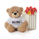 Happy Mothers Day 3ft Tan Teddy Bear Gift from Giantteddy