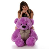 3ft Purple Huggable Teddy bear gift from Giant Teddy Brand