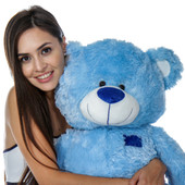 Giant Teddy Brand Blue Big Teddy Bear with Floppy Head