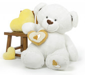 Chomps Big Love White Extra Large Huggable Teddy Bear 47 in