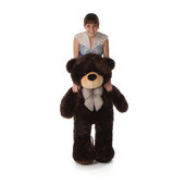 4ft Life Size Teddy Bear Brownie Cuddles Chocolate Brown Fur