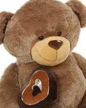 Soft brown valentine teddy bears by Giant Teddy