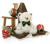 My First Christmas Teddy Bear 25 inch!  Baby’s First Christmas Will Be White with Babs Fluffy Shags