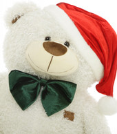 35 Inch White Adorable Shags Teddy Bear for Christmas Present From Giant Teddy Brand