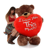 This giant Valentines day teddy bear means business!