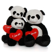 Panda Stuffed Animal Family