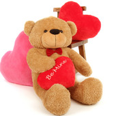 Shaggy Cuddles "Be Mine" 3 Foot Valentine's Day Teddy Bear