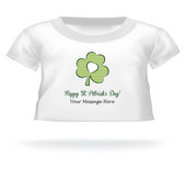 “Happy St. Patrick’s Day” Clover Giant Teddy Bear Personalized Shirt