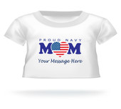 Proud Navy Mom heart flag Personalized Giant Teddy Bear shirt