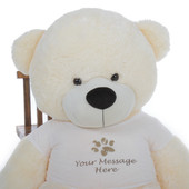 6 feet Huge Huggable Cream Plush Teddy Bear