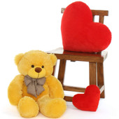 2ft Big cutest Huggable Yellow Teddy Bear Daisy Cuddles extra soft