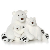 Polar Bear Plush Family