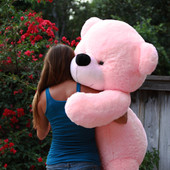 5 feet Giant Huggable Super soft  Pink Plush Teddy Bear