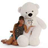 6ft White Prom Teddy Bear From Giantteddy Brand