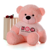 4ft Life Size Happy Mother’s Day teddy bear famous pink Lady Cuddles