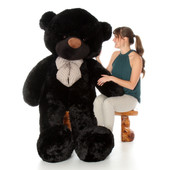 72in Life Size Teddy Bear Huggable Cuddles soft and huggable black bear