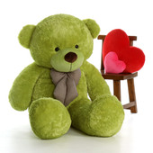 60in Giant Teddy Bear Perfect For Cuddling Lime Green