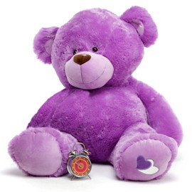 big purple stuffed bear