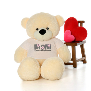 60in Vanilla Cozy Cuddles Happy Mother’s Day Mom Teddy Bear