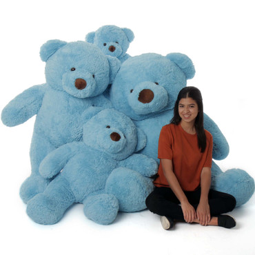 38in Big Sky Blue Huggable Plush Teddy Bear