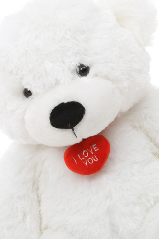2ft Huge White Teddy Bear with Necklace Coco Cuddles