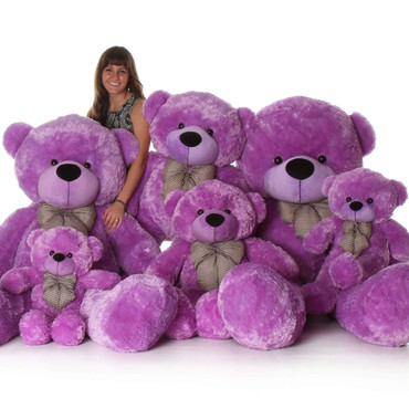 72in DeeDee Cuddles Purple Teddy Bear