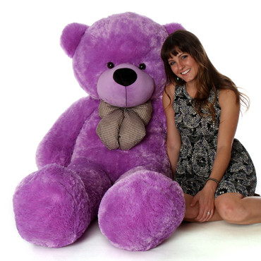 5ft Purple Life Size Teddy DeeDee Cuddles is Snuggly Soft and Cuddly