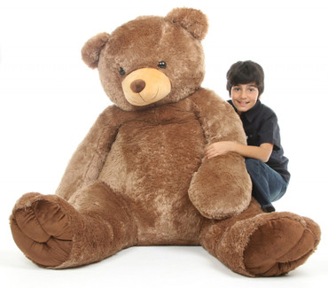 Sweetie Tubs Extra Cuddly Huge Mocha Brown Teddy Bear 65 in.