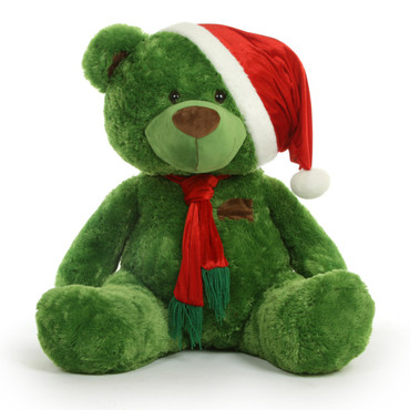 teddy bear with christmas hat