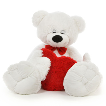 valentine teddy bear with heart shaped feet