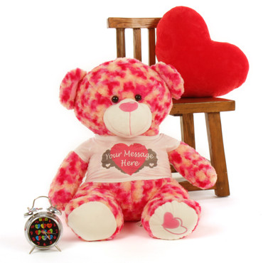 "2½ ft Personalized Sassy Big Love Valentine’s Day Teddy Bear
Heart pillow & clock not included."