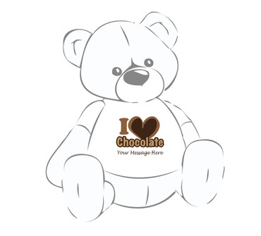 Personalized I Love Chocolate Giant Teddy Bear shirt