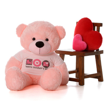 4ft Happy Mother’s Day teddy bear pink Lady Cuddles