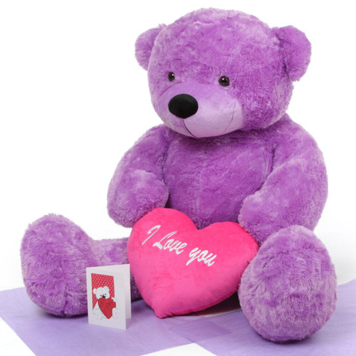 big purple teddy bear