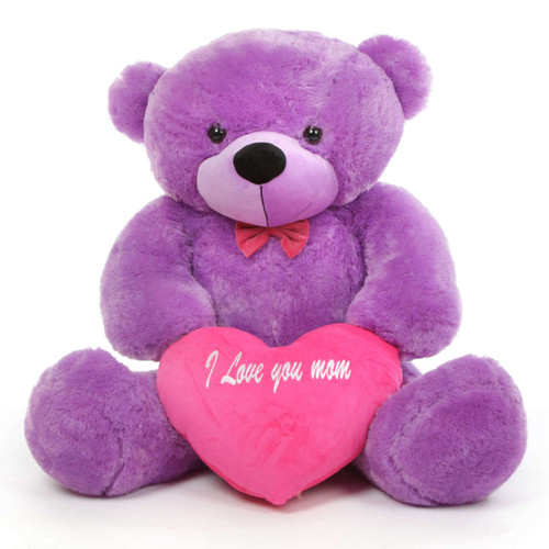 teddy bear in purple colour