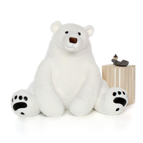 big polar bear stuffed animal