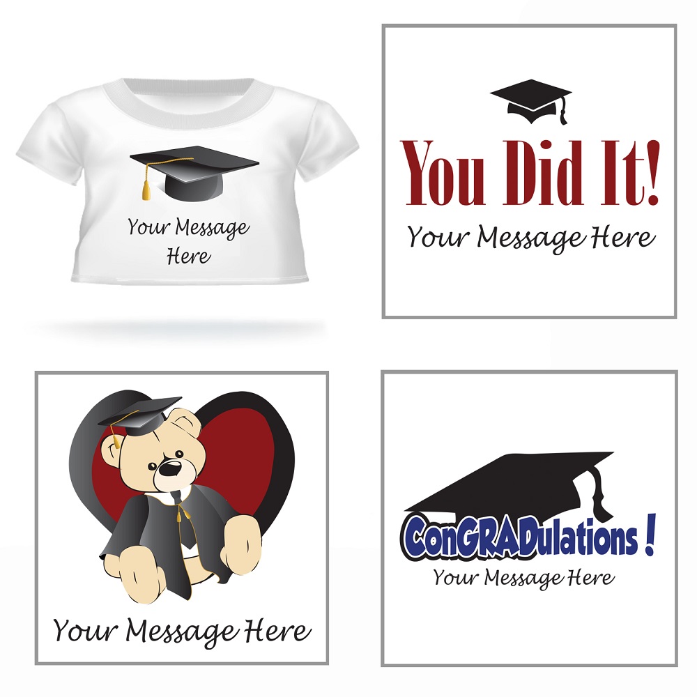 Graduation T-Shirts with a Graduation Cap and Teddy Bear