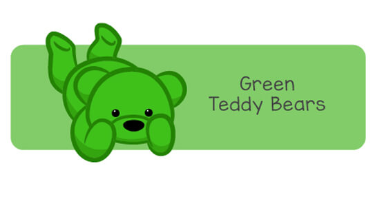 green teddy bears