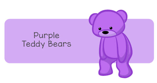 purple teddy bears