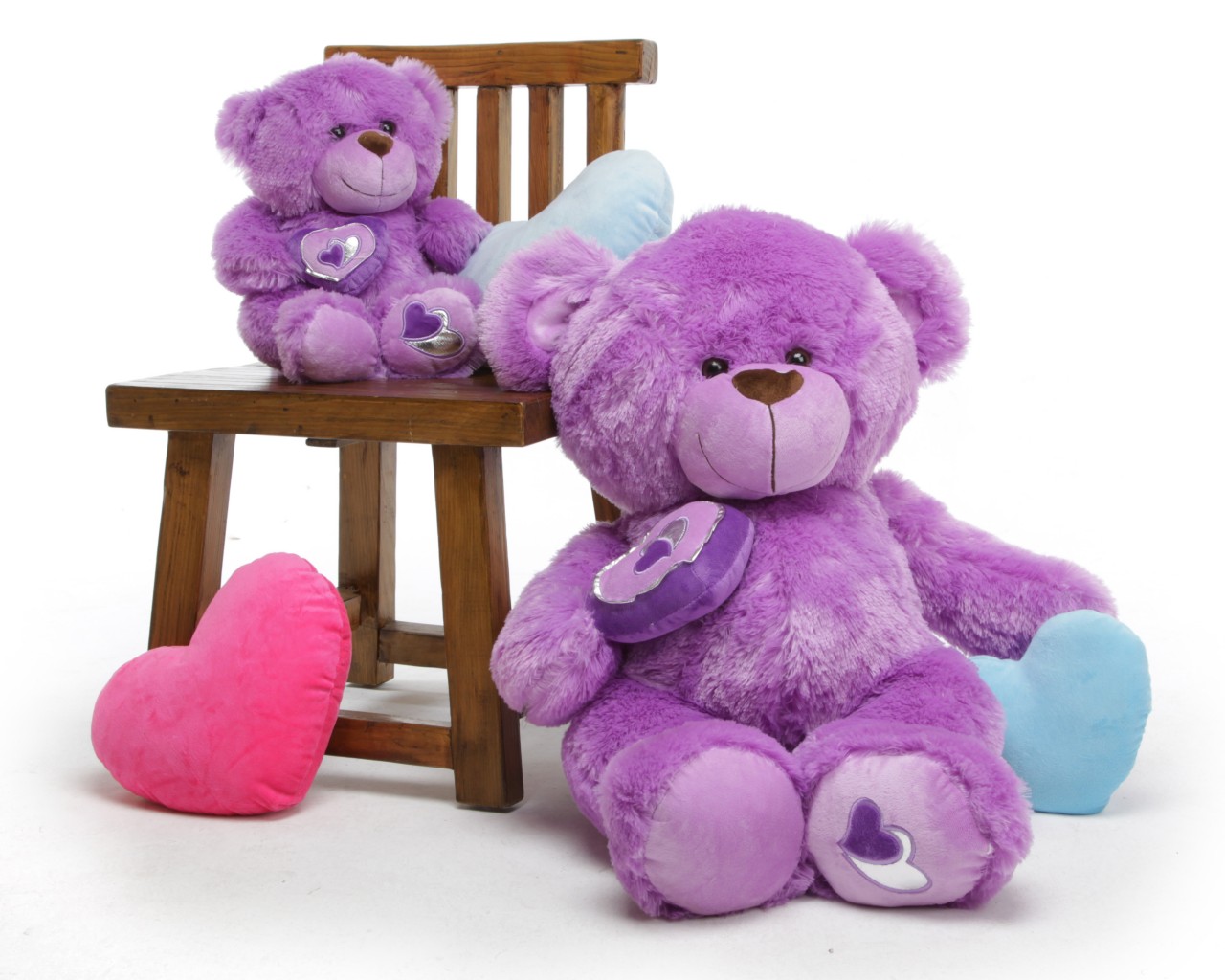 large purple teddy bear