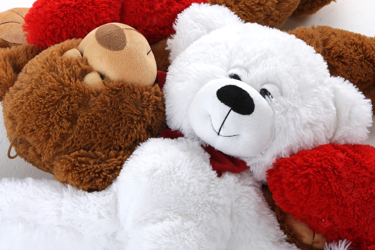 2 teddy bears in love