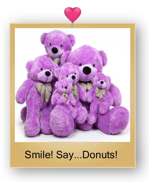 purple teddy bears