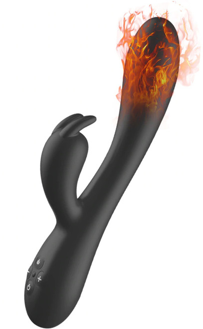 SABRINA Black Heating Rabbit Vibrator
